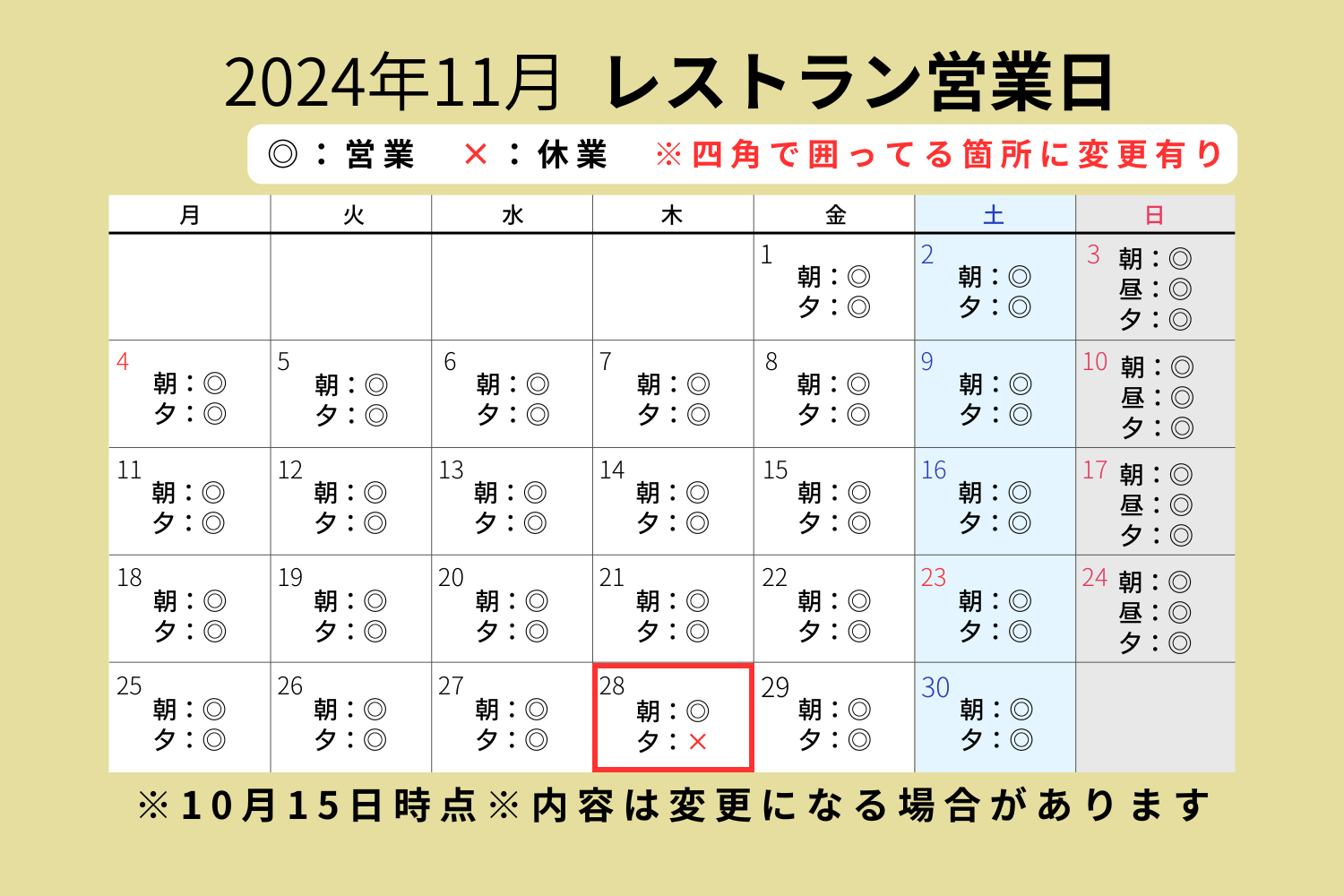 かめ福、ビュッフェ